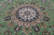 Green 9' Square Persian Nain Hand Knotted Wool & Silk Rug - Q24078
