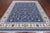 Blue 7' 11" X 10' 0" Persian Nain Wool & Silk Hand Knotted Rug - Q24079