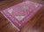 Pink 5' 10" X 9' 2" Persian Nain Wool & Silk Handmade Rug - Q24080