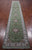 Green 2' 8" X 20' 3" Runner Persian Nain Hand Knotted Wool & Silk Rug - Q24082