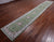 Green 2' 8" X 20' 3" Runner Persian Nain Hand Knotted Wool & Silk Rug - Q24082