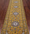 Gold 2' 8" X 11' 11" Runner Persian Nain Handmade Wool & Silk Rug - Q24084