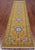 Gold 2' 8" X 11' 11" Runner Persian Nain Handmade Wool & Silk Rug - Q24084