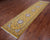 Gold 2' 8" X 11' 11" Runner Persian Nain Handmade Wool & Silk Rug - Q24084