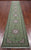 Green 2' 9" X 16' 2" Runner Persian Nain Hand-Knotted Wool & Silk Rug - Q24085