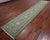 Green 2' 9" X 16' 2" Runner Persian Nain Hand-Knotted Wool & Silk Rug - Q24085