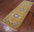Gold 2' 8" X 8' 2" Wool & Silk Runner Persian Nain Handmade Rug - Q24086