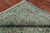 Green 8' Square Persian Nain Hand-Knotted Wool & Silk Rug - Q24088