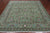 Green 8' Square Persian Nain Hand-Knotted Wool & Silk Rug - Q24088