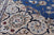 Blue 9' 1" X 19' 8" Handmade Persian Nain Wool & Silk Rug - Q24090
