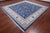 Blue 10' Square Persian Nain Hand Knotted Wool & Silk Rug - Q24091