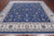 Blue 10' Square Persian Nain Hand Knotted Wool & Silk Rug - Q24091