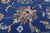 Blue 10' Square Persian Nain Hand Knotted Wool & Silk Rug - Q24091