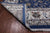 Blue 10' Square Persian Nain Hand Knotted Wool & Silk Rug - Q24091