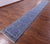Blue 2' 8" X 24' 4" Runner Persian Nain Hand Knotted Wool & Silk Rug - Q24092