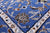 Blue 2' 8" X 24' 4" Runner Persian Nain Hand Knotted Wool & Silk Rug - Q24092