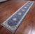 Blue 2' 8" X 16' 2" Runner Persian Nain Handmade Wool & Silk Rug - Q24093