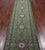 Green 2' 8" X 24' 4" Runner Persian Nain Handmade Wool & Silk Rug - Q24095