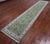 Green 2' 9" X 14' 1" Runner Persian Nain Hand-Knotted Wool & Silk Rug - Q24096