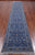 Blue 2' 9" X 16' 3" Runner Persian Nain Handmade Wool & Silk Rug - Q24097