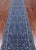 Blue 2' 9" X 16' 3" Runner Persian Nain Handmade Wool & Silk Rug - Q24097