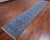 Blue 2' 9" X 16' 3" Runner Persian Nain Handmade Wool & Silk Rug - Q24097