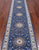 Blue 2' 8" X 11' 10" Runner Wool & Silk Persian Nain Handmade Rug - Q24100