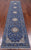 Blue 2' 8" X 11' 10" Runner Persian Nain Hand Knotted Wool & Silk Rug - Q24101