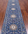 Blue 2' 8" X 11' 10" Runner Persian Nain Hand Knotted Wool & Silk Rug - Q24101
