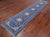 Blue 2' 8" X 11' 10" Runner Persian Nain Hand Knotted Wool & Silk Rug - Q24101