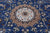 Blue 2' 8" X 11' 10" Runner Persian Nain Hand Knotted Wool & Silk Rug - Q24101