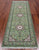 Green 2' 10" X 8' 3" Wool & Silk Persian Nain Hand Knotted Runner Rug - Q24102