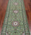 Green 2' 10" X 8' 3" Wool & Silk Persian Nain Hand Knotted Runner Rug - Q24102