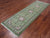 Green 2' 10" X 8' 3" Wool & Silk Persian Nain Hand Knotted Runner Rug - Q24102