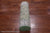 Green 2' 7" X 10' 2" Wool & Silk Persian Nain Hand Knotted Runner Rug - Q24103