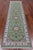 Green 2' 7" X 10' 2" Wool & Silk Persian Nain Hand Knotted Runner Rug - Q24103