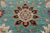 Green 9' 1" X 12' 1" Persian Tabriz Handmade Wool Rug - Q24106