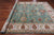 Green 9' 1" X 12' 1" Persian Tabriz Handmade Wool Rug - Q24106