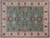 Green 9' 1" X 12' 1" Persian Tabriz Handmade Wool Rug - Q24106