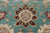 Green 8' 0" X 10' 2" Persian Tabriz Hand-Knotted Wool Rug - Q24107