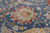 Blue 10' 1" X 14' 1" Persian Sickle Leaf Design Handmade Wool Rug - Q24109