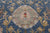 Blue 10' 1" X 14' 1" Persian Sickle Leaf Design Handmade Wool Rug - Q24109