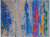 9' 0" X 12' 1" Abstract Handmade Wool & Silk Rug - Q24110