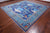 Blue 11' 1" X 11' 1" Square William Morris Hand Knotted Wool Rug - Q24115