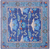 Blue 9' Square William Morris Handmade Wool Rug - Q24116