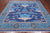 Blue 9' Square William Morris Handmade Wool Rug - Q24116