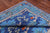 Blue 9' Square William Morris Handmade Wool Rug - Q24116