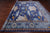 Blue 12' Square William Morris Hand Knotted Wool Rug - Q24118