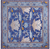 Blue 12' Square William Morris Hand Knotted Wool Rug - Q24118