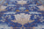Blue 12' Square William Morris Hand Knotted Wool Rug - Q24118